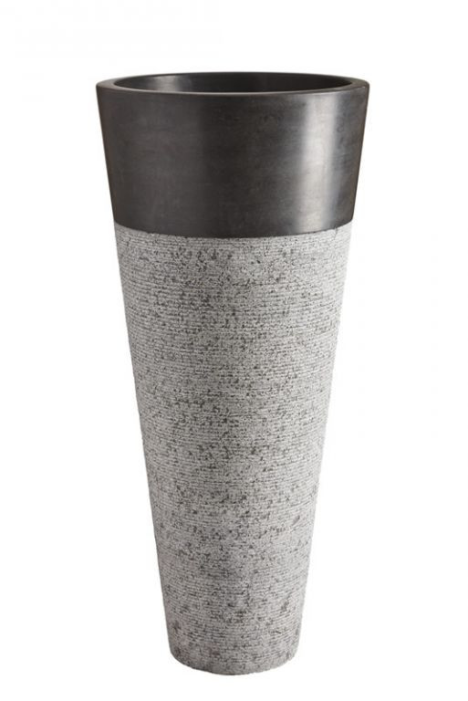 Indera Pedestal Hammered Black Volně stojící kamenné umyvadlo