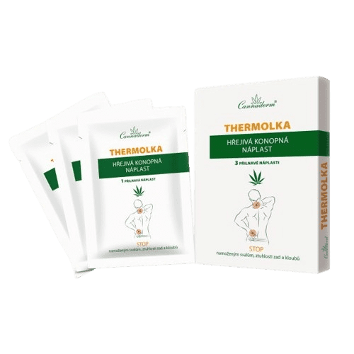 Cannaderm Thermolka hřejivá konopná náplast 3ks