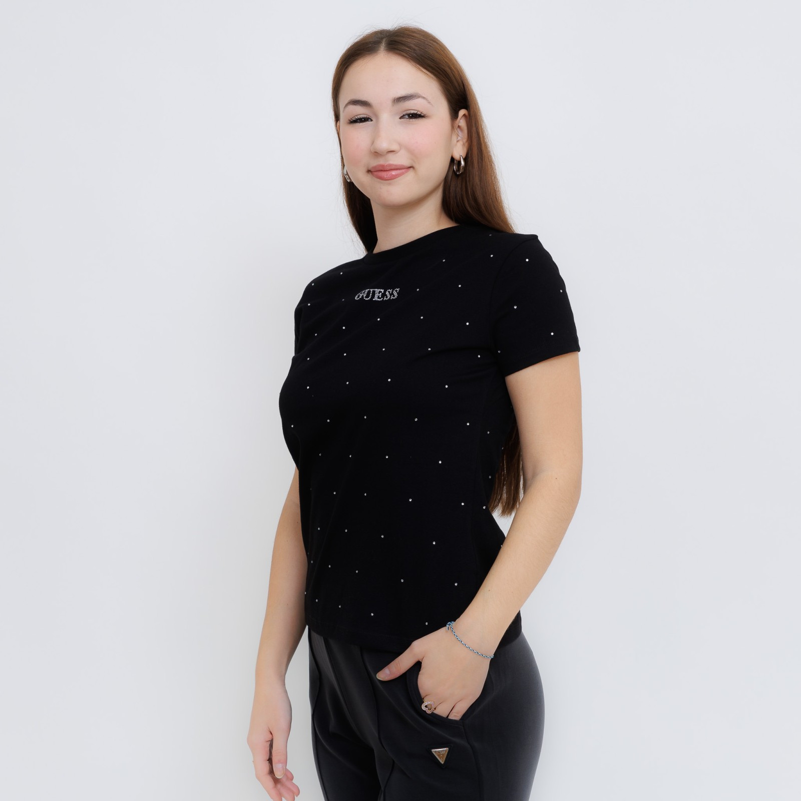 Guess Rhinestones SS T-shirt XS