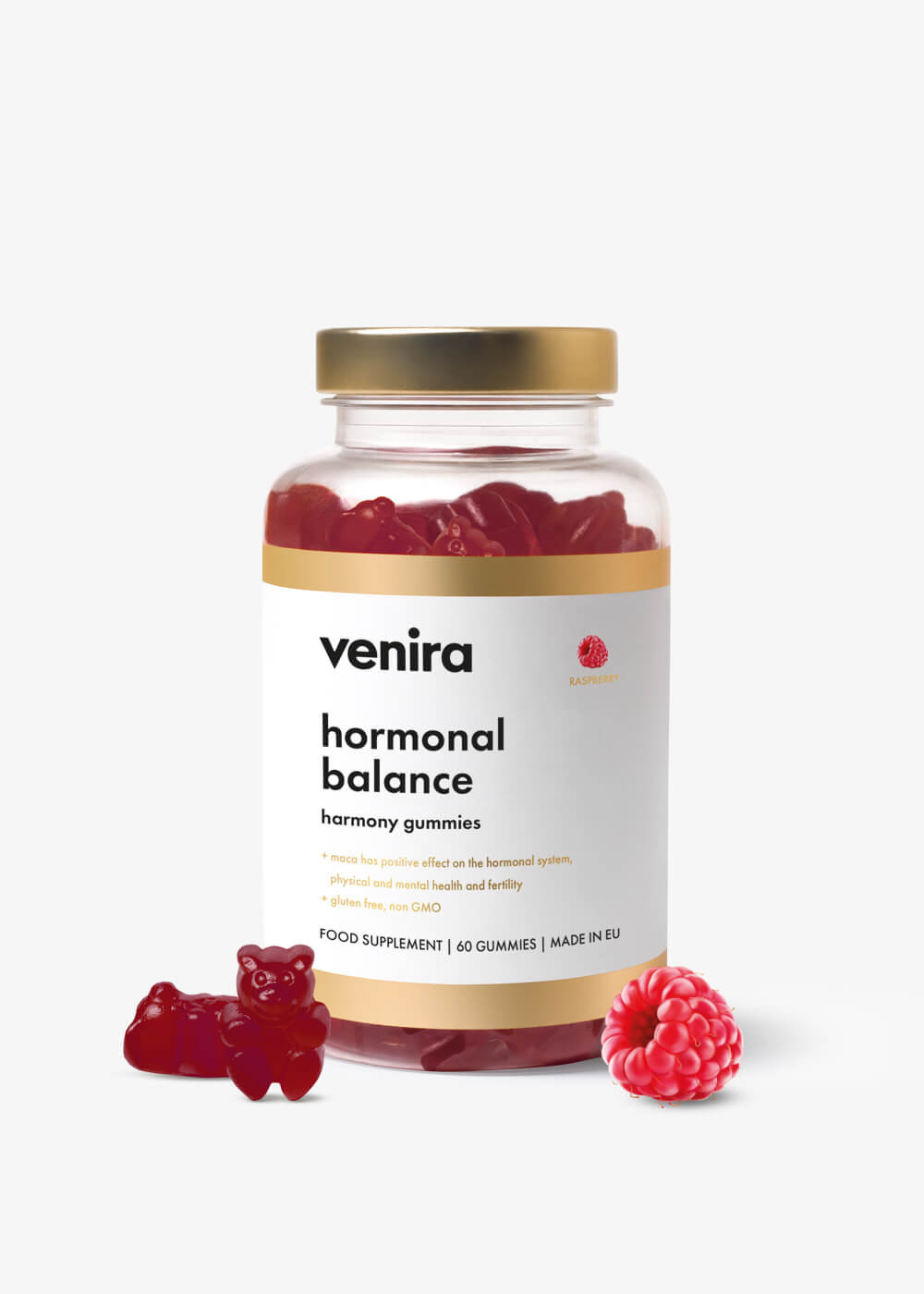 VENIRA hormonal balance - harmony gummies, malina, 60 bonbónů