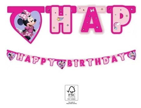 Minnie narozeniny nápis