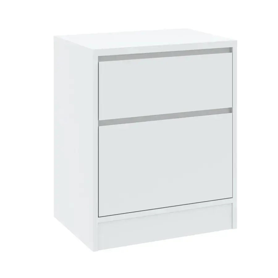 Casarredo Noční stolek se zásuvkami BURELA bílá