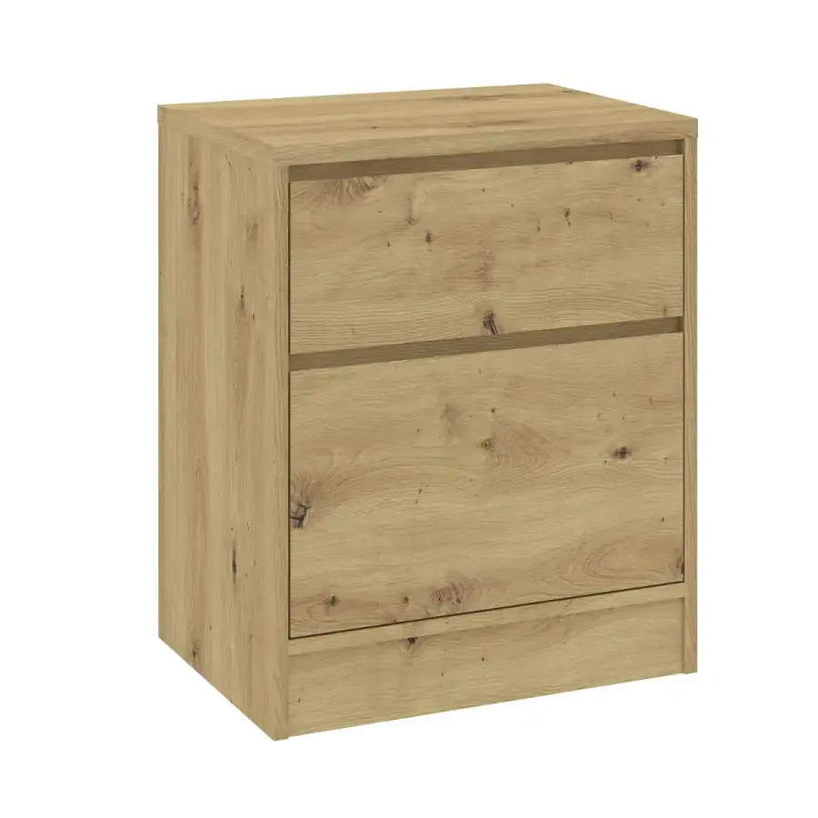 Casarredo Noční stolek se zásuvkami BURELA dub artisan