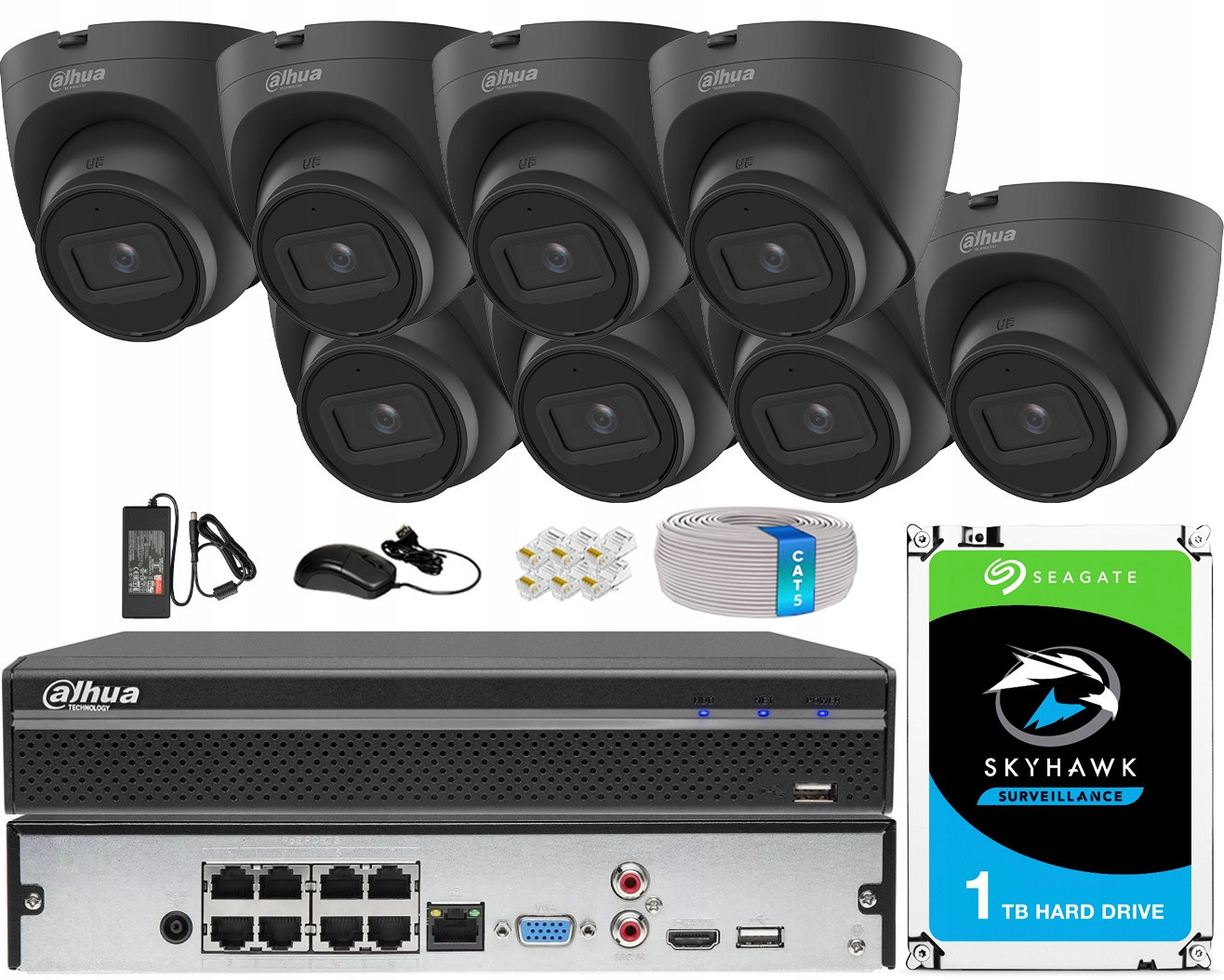 Ip monitorovací set 8 kamer 4Mpx Dahua WizSense Nvr 8CH 1TB