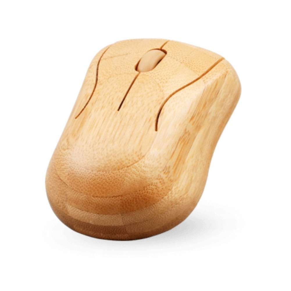 Dřevěná Myš Bezdrátová Myš Počítačová 1200DPI dárek Vánoční