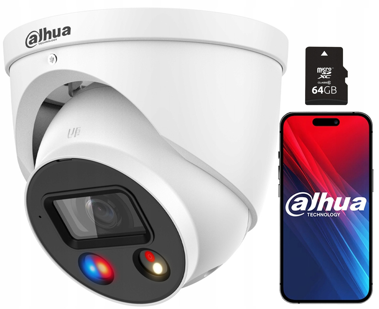 Ip kamera Dahua 8Mpx Kopulová Venkovní Full-Color Uhd 64GB karta