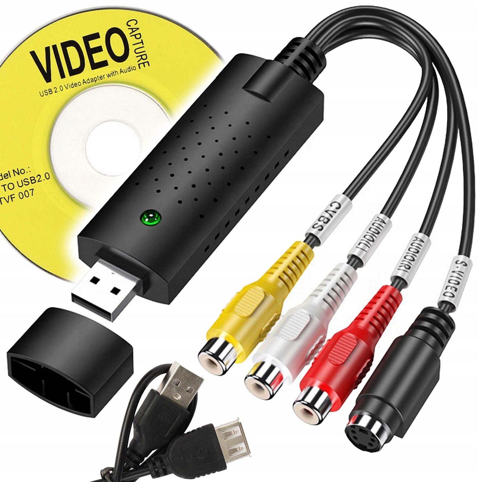 Video Grabber Vhs Usb Easycap Záznam Ripování Z kazet Na Pc Av kamery
