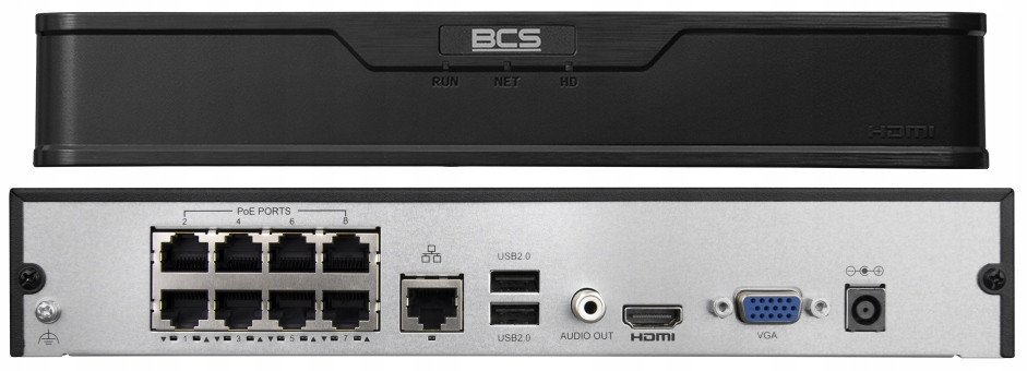 BCS-P-NVR0801-4KE-8P-III Ip Rekordér 8 Kanálový Až 8Mpx 6TB 4K 8CH PoE