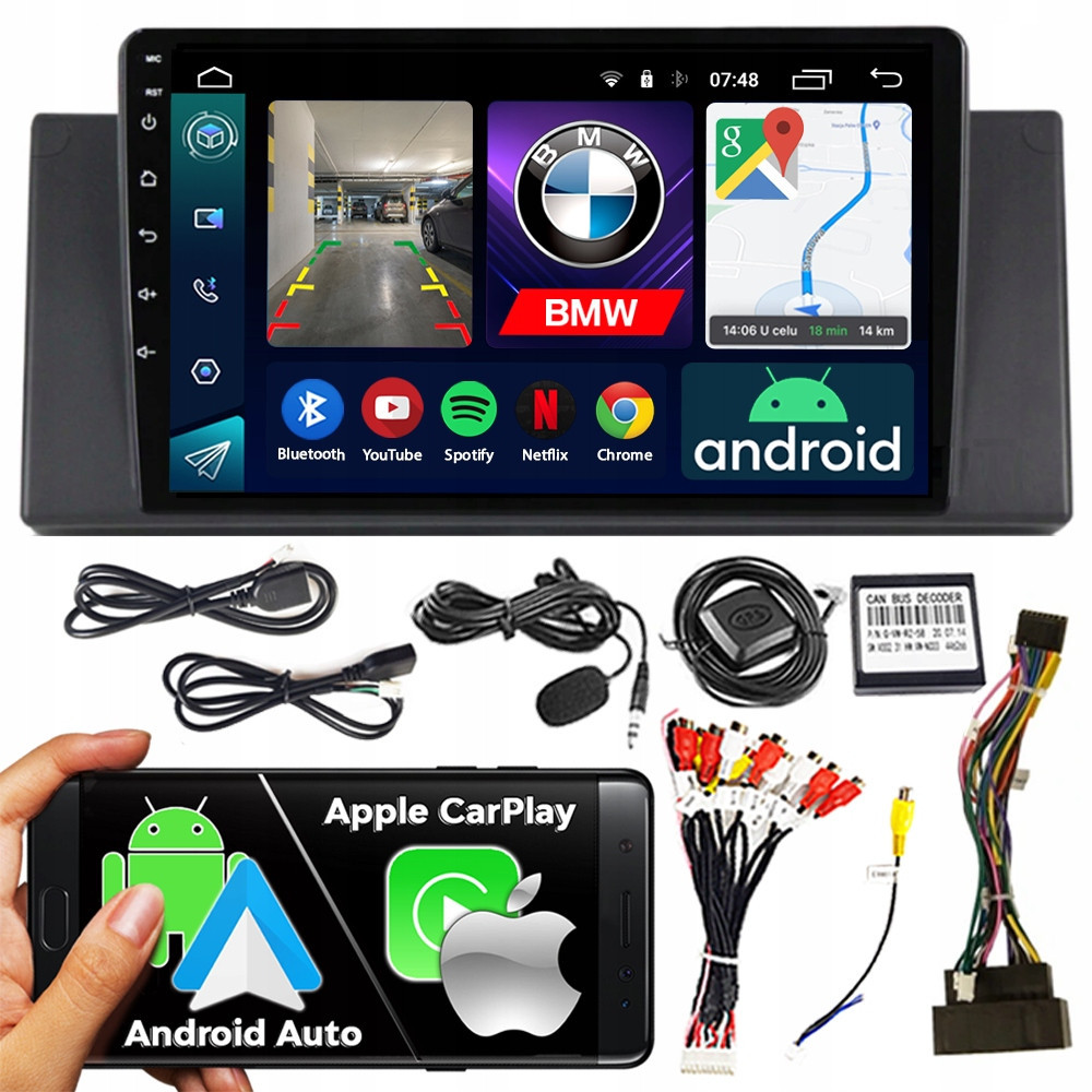 2DIN Ncs Autorádio RS-305 Bmw E39 1995-2004 Android Bt Navigace