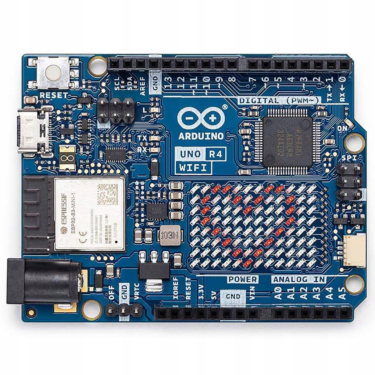 Mikrokontrolér Arduino Uno R4 WiFi originál ABX00087 displej 12x8 Usb-c
