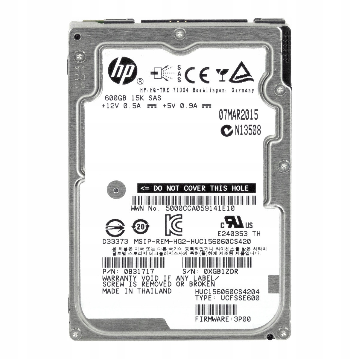 Hgst UltraStar C15K600 600GB 15K 128MB SAS-3 2.5'' HUC156060CS4204