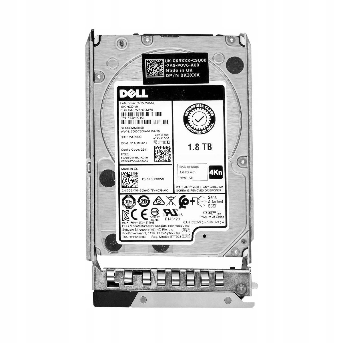 Dell 0CGKW9 1.8TB 10K 128MB SAS-3 2.5'' ST1800MM0159