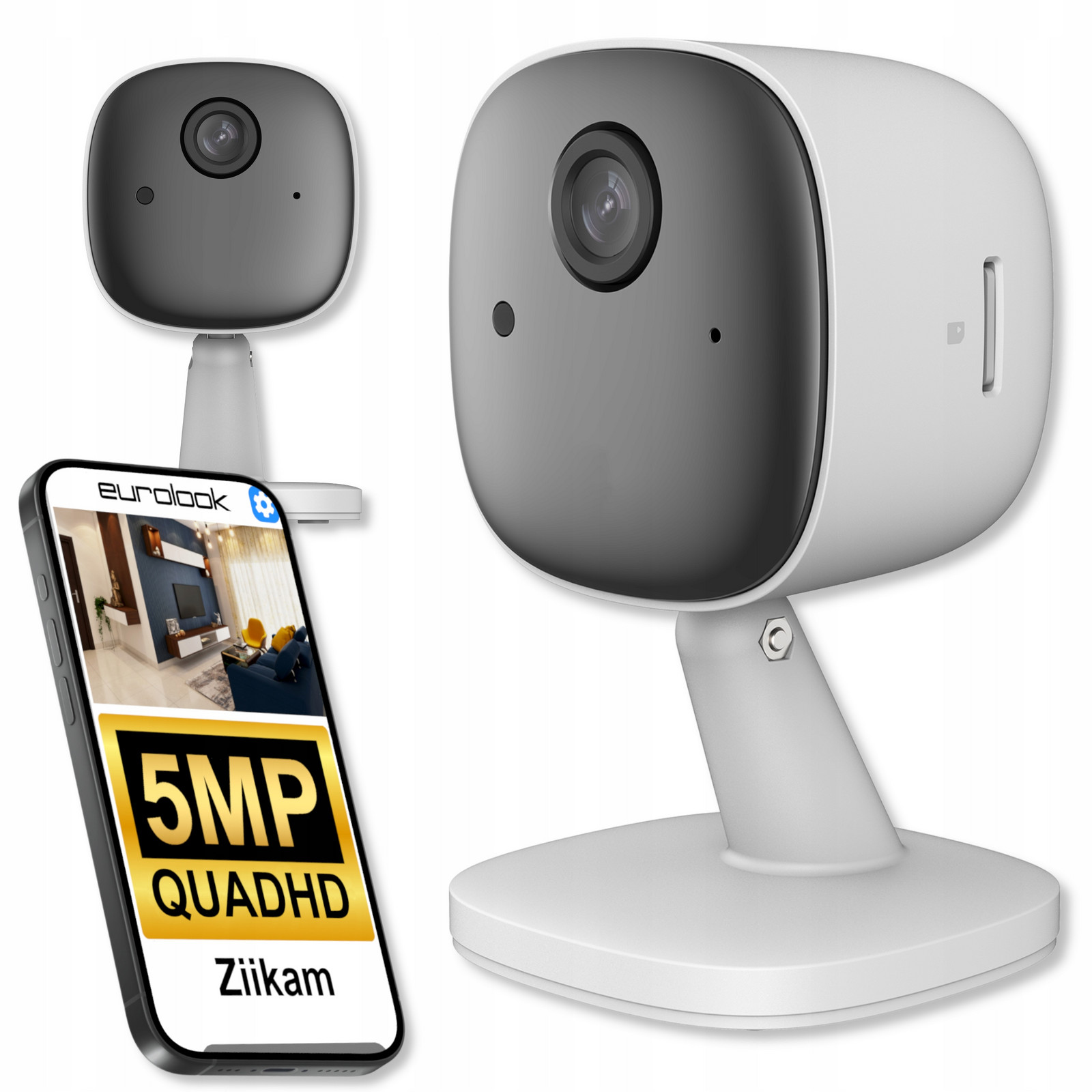 Wifi kamera 5 MPx Bezdrátová Elektronická Chůvička Detekce pohybu Audio