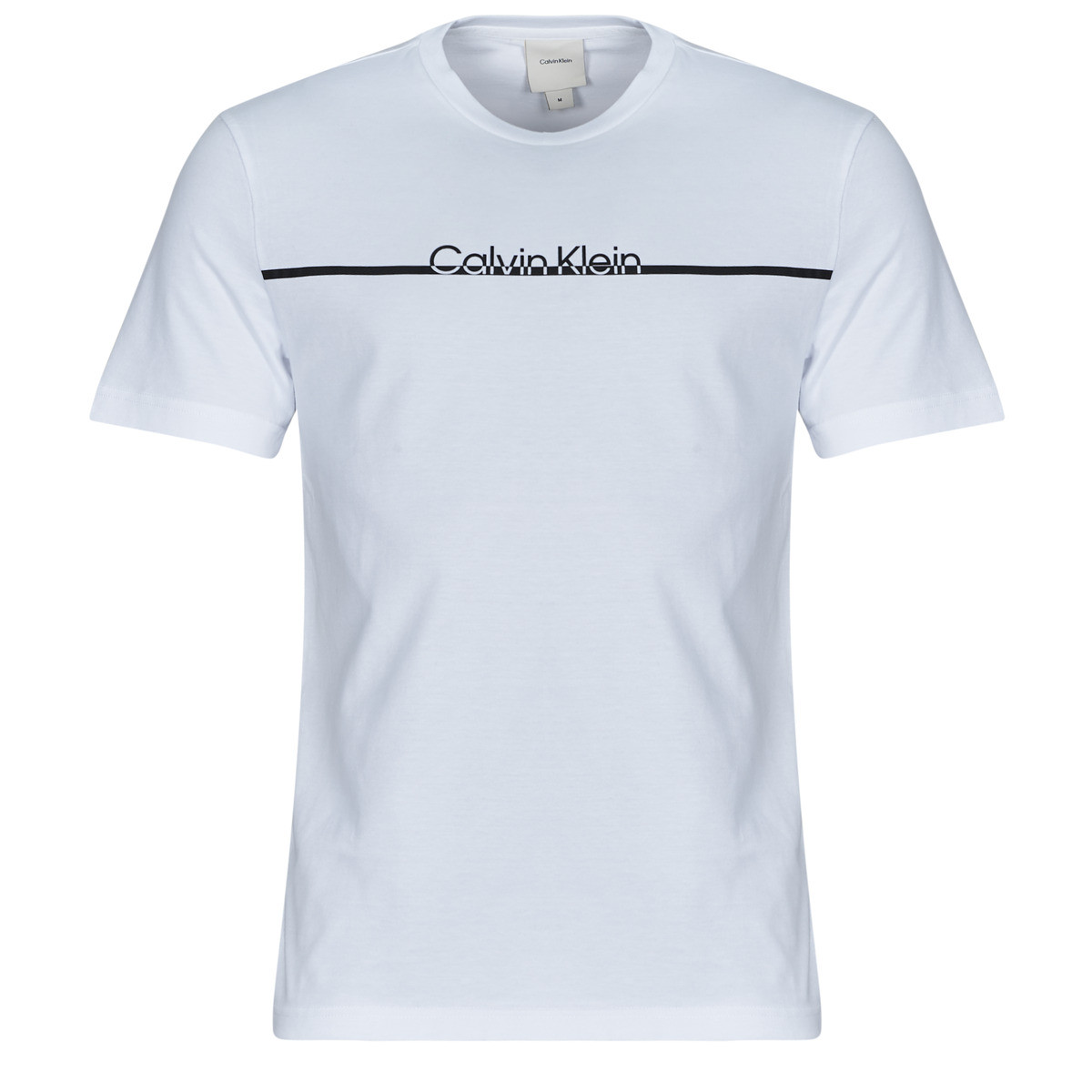 Calvin Klein Jeans  SPLIT LINE LOGO T-SHIRT  Bílá