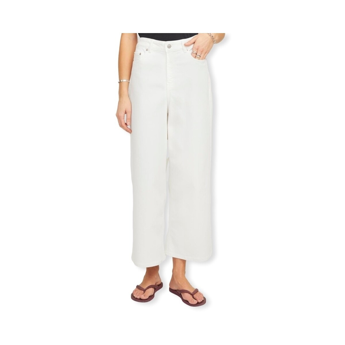 Jjxx  Milla Culotte Jeans - White Denim  Bílá