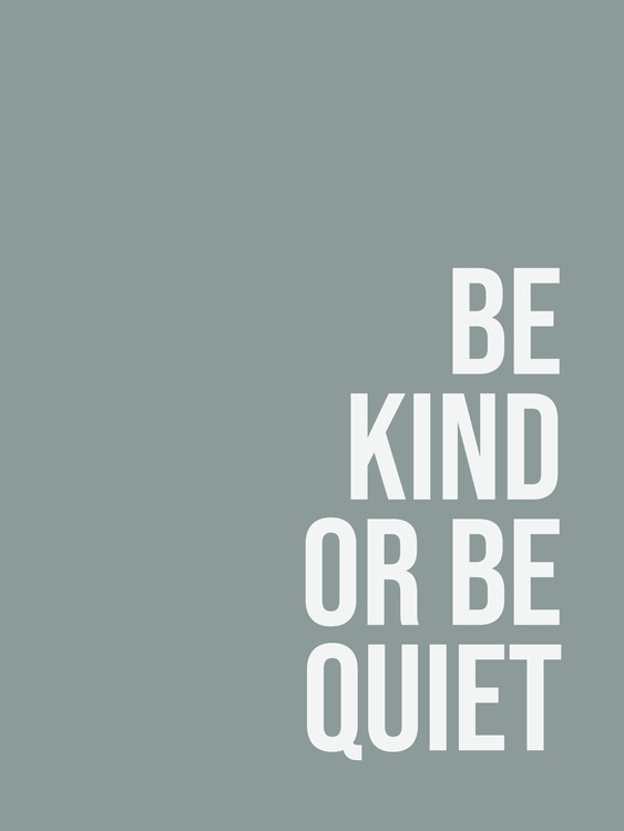 Finlay & Noa Ilustrace Be kind or be quiet, Finlay & Noa, 30 × 40 cm