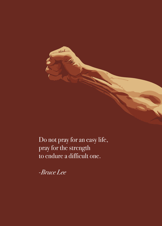 Andreas Magnusson Ilustrace Bruce Lee Quote, Andreas Magnusson, 30 × 40 cm