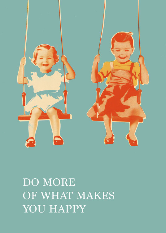 Andreas Magnusson Ilustrace Two Little Girls On Swings, Andreas Magnusson, 30 × 40 cm