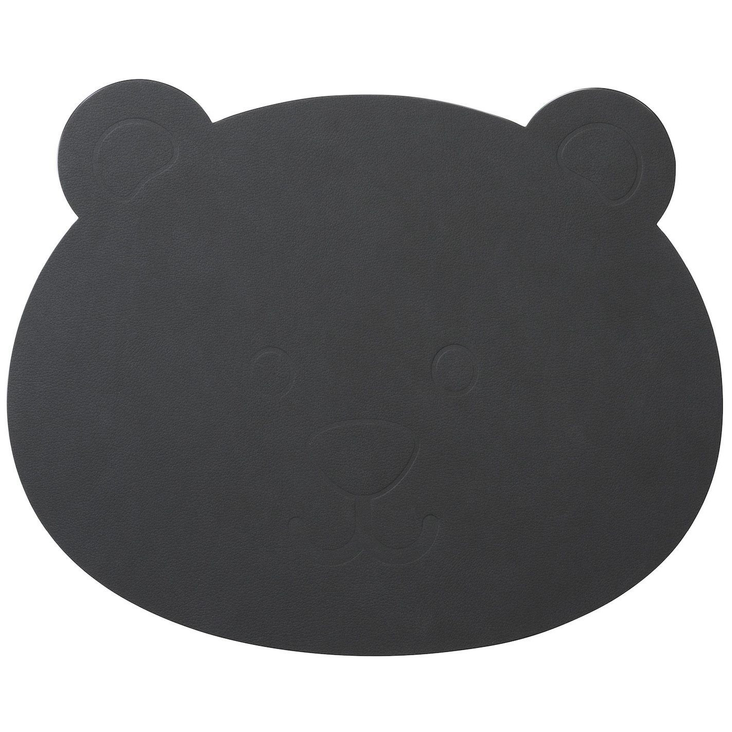 Dětské prostírání BEAR NUPO 38 x 30 cm, antracitová, kůže, LIND DNA