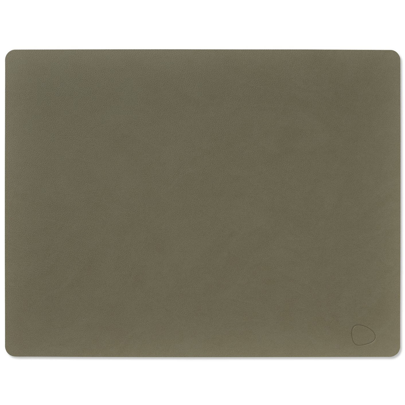 Prostírání SQUARE NUPO 35 x 45 cm, armádní zelená, kůže, LIND DNA