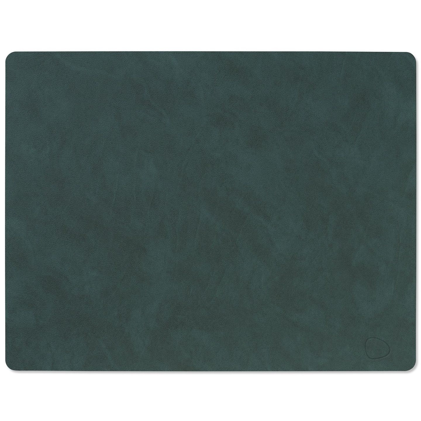 Prostírání SQUARE NUPO 35 x 45 cm, tmavě zelená, kůže, LIND DNA