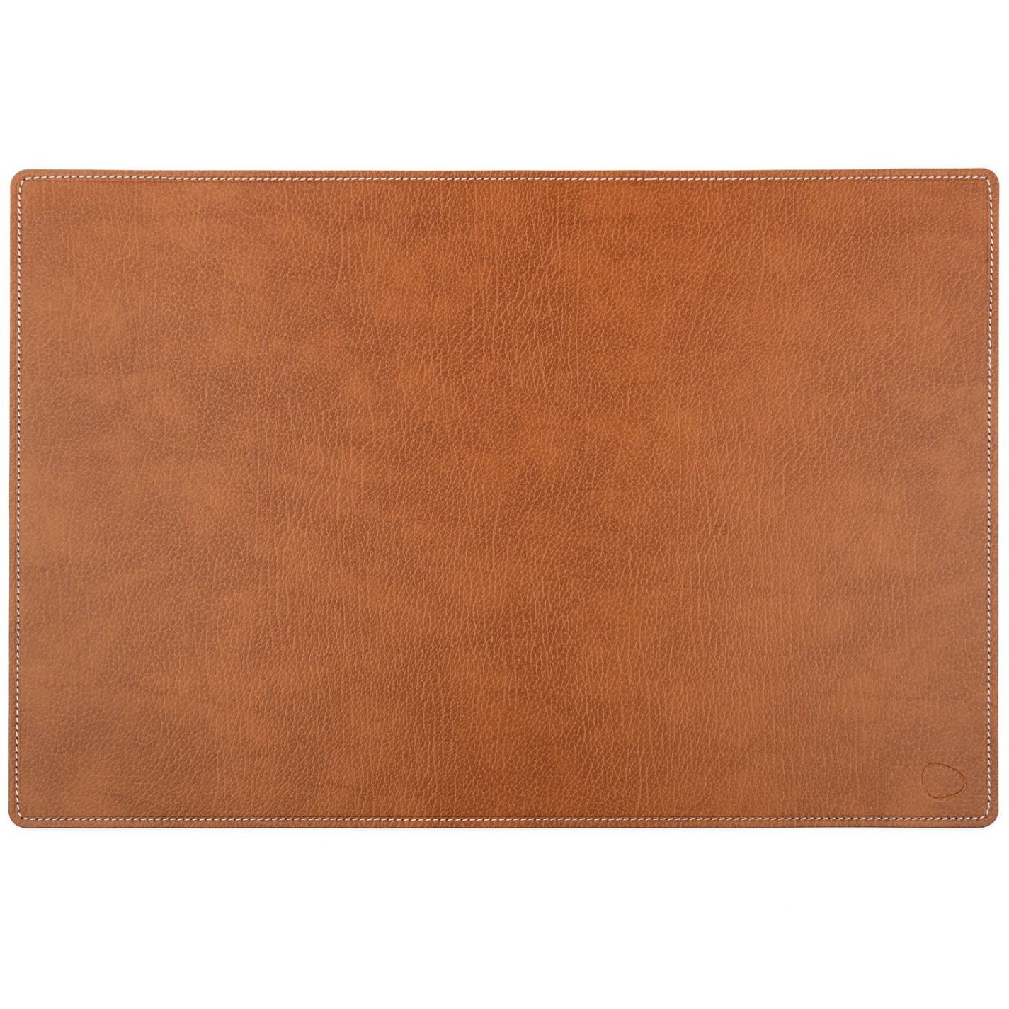 Podložka na pracovní stůl SQUARE BULL 44 x 64 cm, přírodní / bílá, kůže, LIND DNA