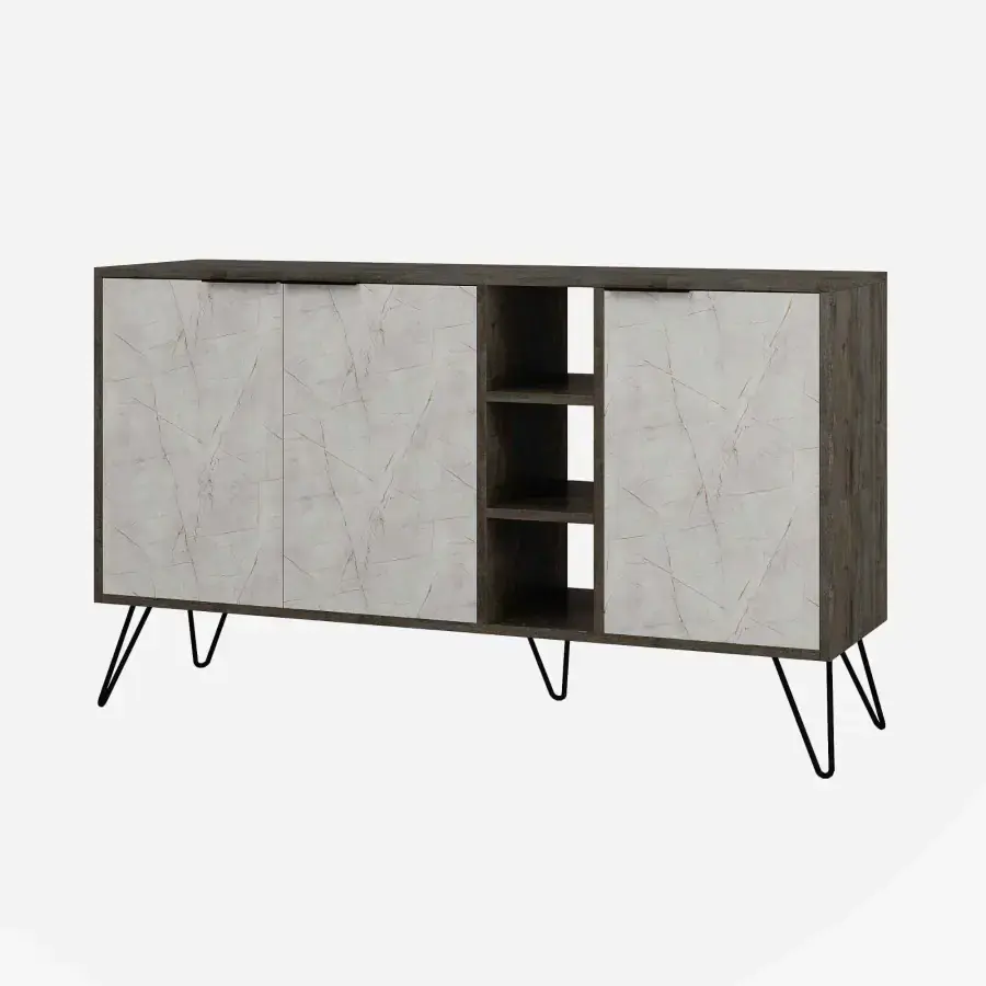 Casarredo Komoda CALIOPE, káva/šedá