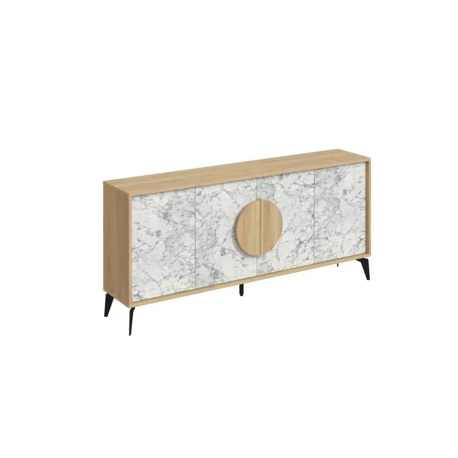 Casarredo Komoda GALATEA 180, dub/bílá Carrara
