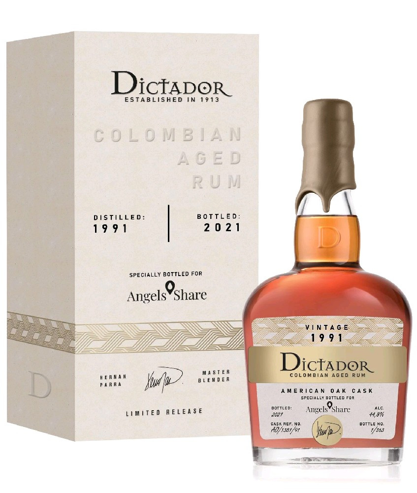 Rum Dictador Angels Share select 1991 gB 44.8%0.70l