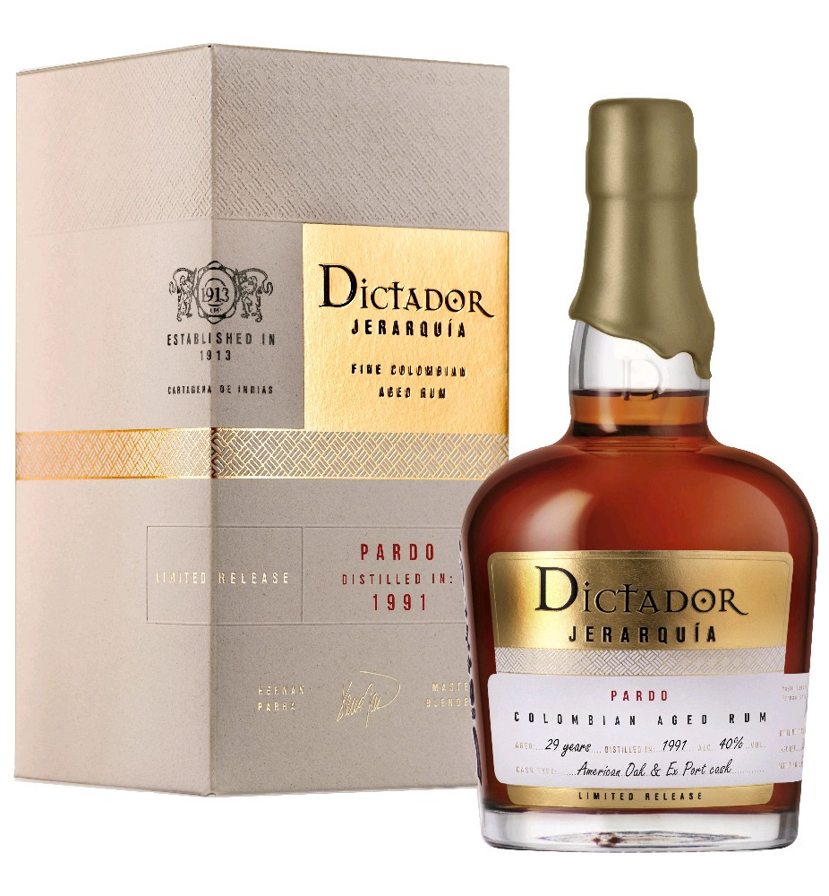 Rum Dictador Jerarquía Pardo 1991 gB 40%0.70l