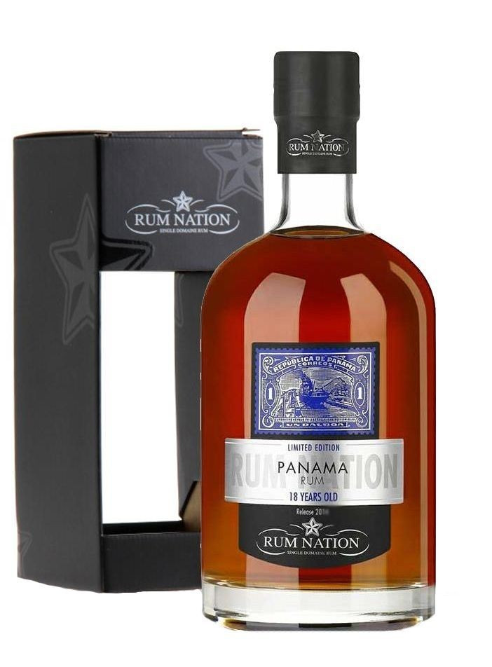 Rum Nation Panama 18y černá krabička 40%0.70l