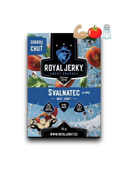 Svalnatec by Stejk (krůtí sušené maso s mořskou solí, rajčaty a bazalkou)