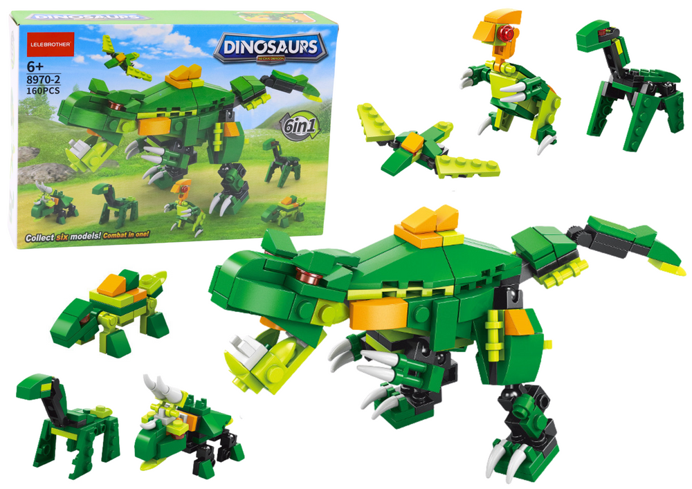 mamido Stavebnice dinosaurus 6v1