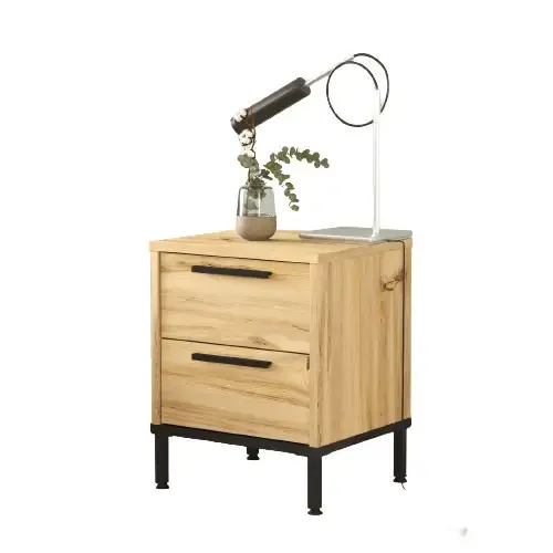 Casarredo Noční stolek PADEN, dub Left/černá