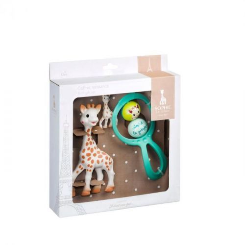 VULLI Dárkový set Žirafa Sophie pro novorozence (Žirafa Sophie, klíčenka, chrastítko)