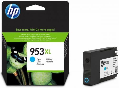 HP 953xl Azurová Originální Inkoustová Kazeta S Vysokou Výtěžností (F6U16Ae)