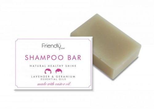 Friendly Soap Přírodní mýdlo na vlasy levandule a pelargonie (95 g)