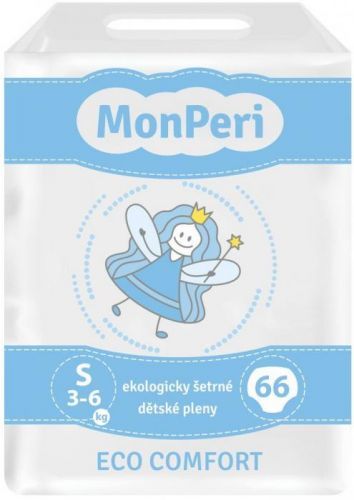 MonPeri Eco Comfort Ekologicky šetrné jednorázové dětské plenky S 3-6 kg