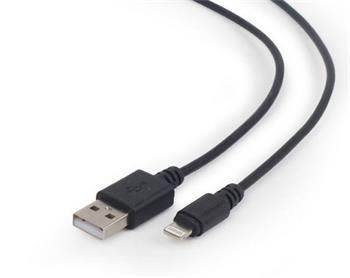 GEMBIRD USB 2.0 Lightning (IP5 a vyšší) nabíjecí a synchronizacní kabel, 1m, černý