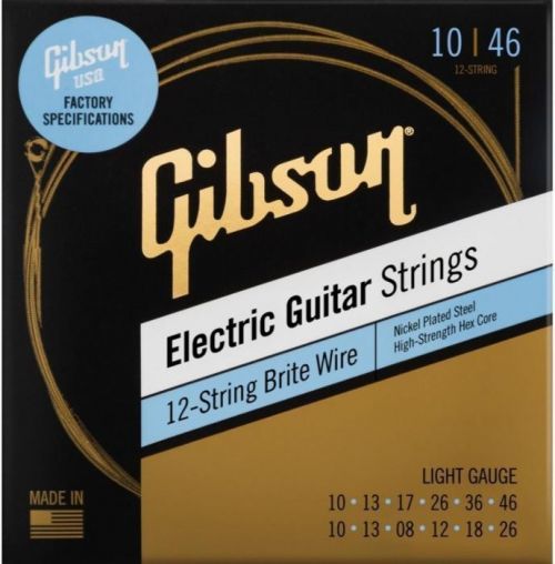 Gibson Brite Wire Electric Guitar Strings 12-String