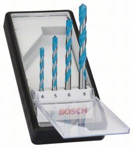 4dílná sada víceúčelových vrtáků Robust Line CYL-9 Multi Construction 4; 5; 6; 8 mm, BOSCH