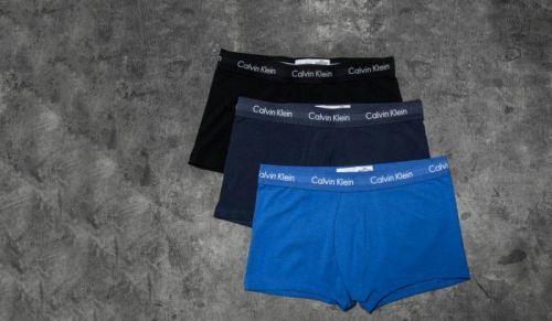 Calvin Klein Low Rise Trunks 3 Pack Blue/ Navy/ Black XL