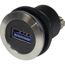 USB 3.0 vestavný konektor Schlegel RRJVA_USB3_AA, IP65, zásuvka vestavná, černý
