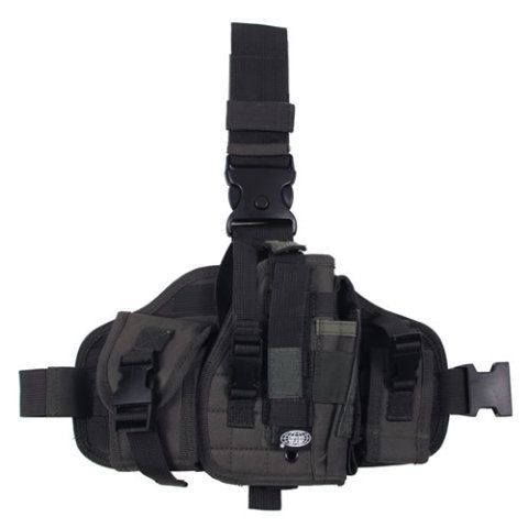 Pouzdro stehenní na zbraň s pouzdry pravé ZELENÉ