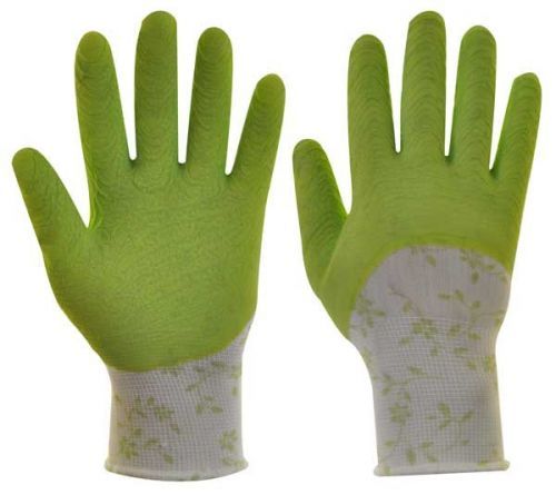 Pracovní rukavice zahradní latex Flower Green - 7