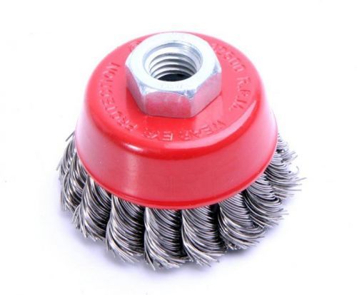 Rotační kartáč hrnkový nerezový s copy M14 Festa -  M14x80x0.5mm