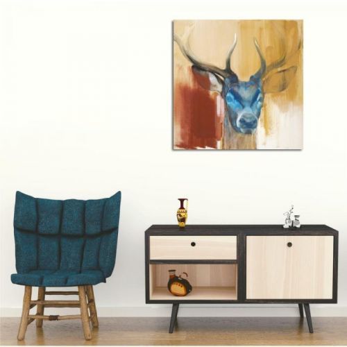 Obraz na plátně Colorful Deer, 45 x 45 cm