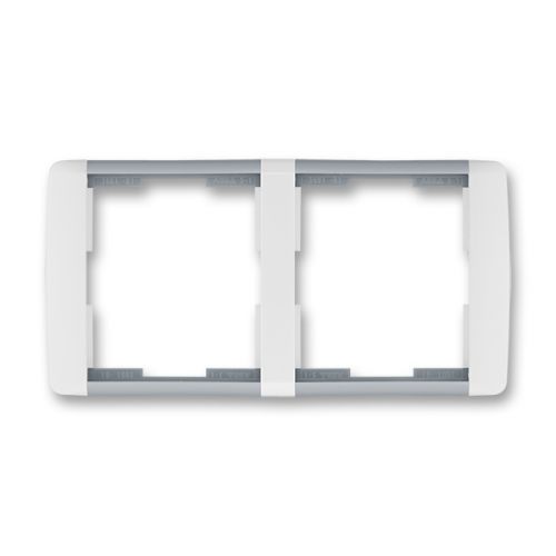 ABB Element® Rámeček pro elektroinstalační přístroje, dvojnásobný vodorovný, bílá / ledová šedá (3901E-A00120 04)