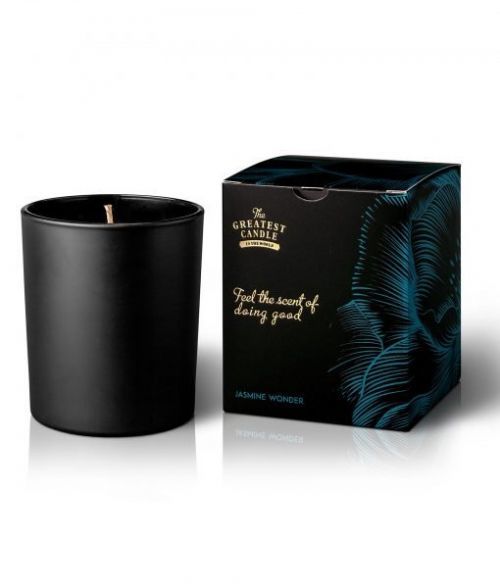 Vonná svíčka v černém skle s aroma jasmínu The Greatest Candle - 170 g
