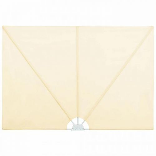 Skládací zástěna na balkon 240 x 160 cm Krémová